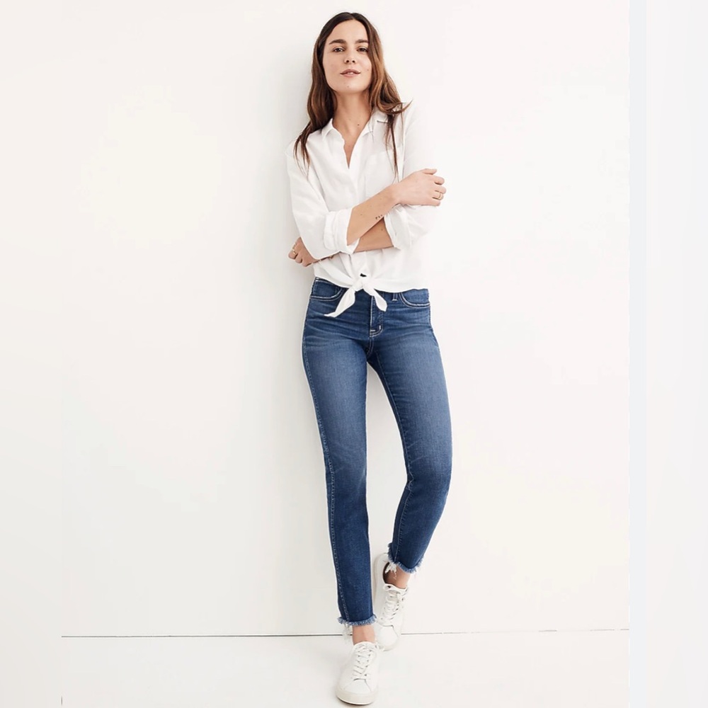 Madewell Slim Straight Raw Cut Jeans Size 26